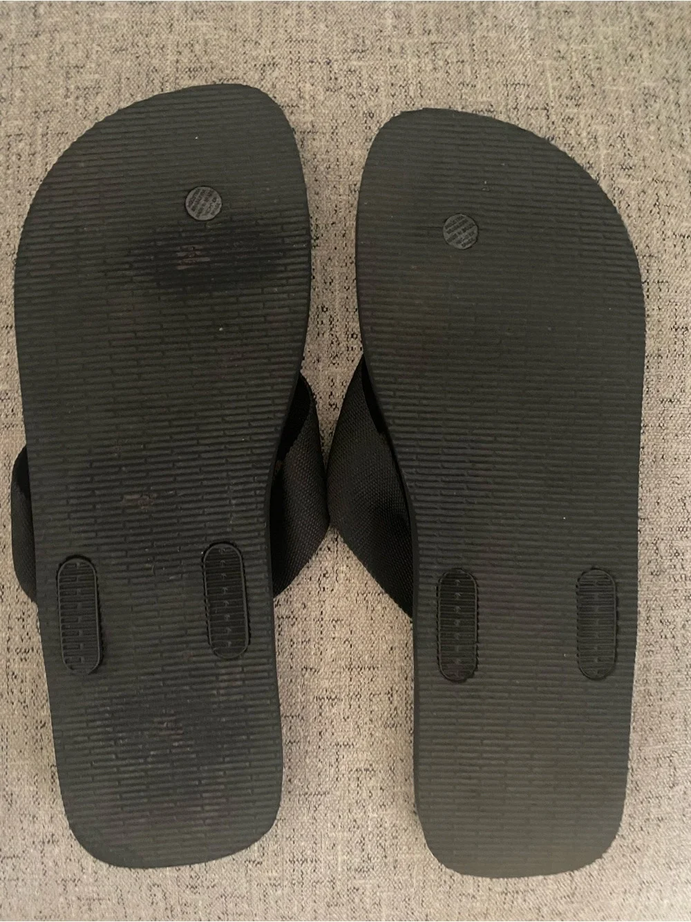 Havaianas Men's Black Fabric-strap Flip Flops
